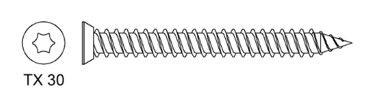 Bild von Fenstermontageschraube SK 7,5x182mm Pak100