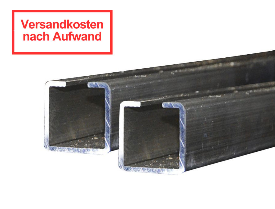 Bild von Schlitzrohr 30x30 Stahl roh., Stange 6 m