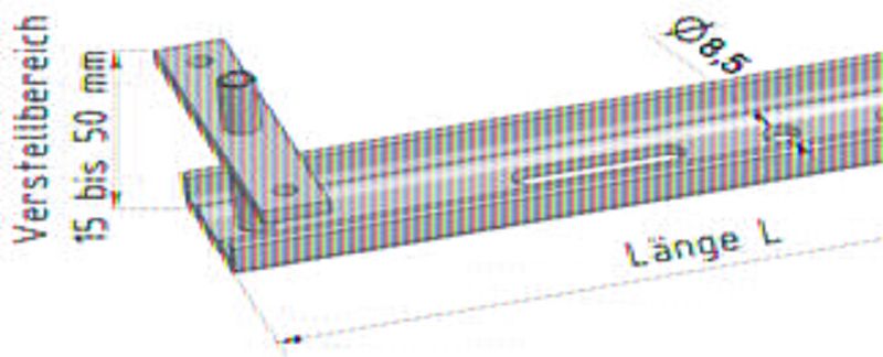 Bild von Montagelasche XL 275x40x3,Bo8,5 Pak50