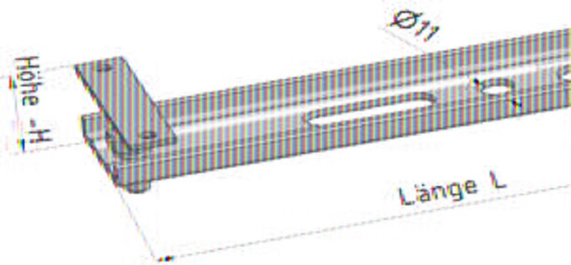 Bild von Montagelasche XL 275x40x3,Bo11 HVP Pak50