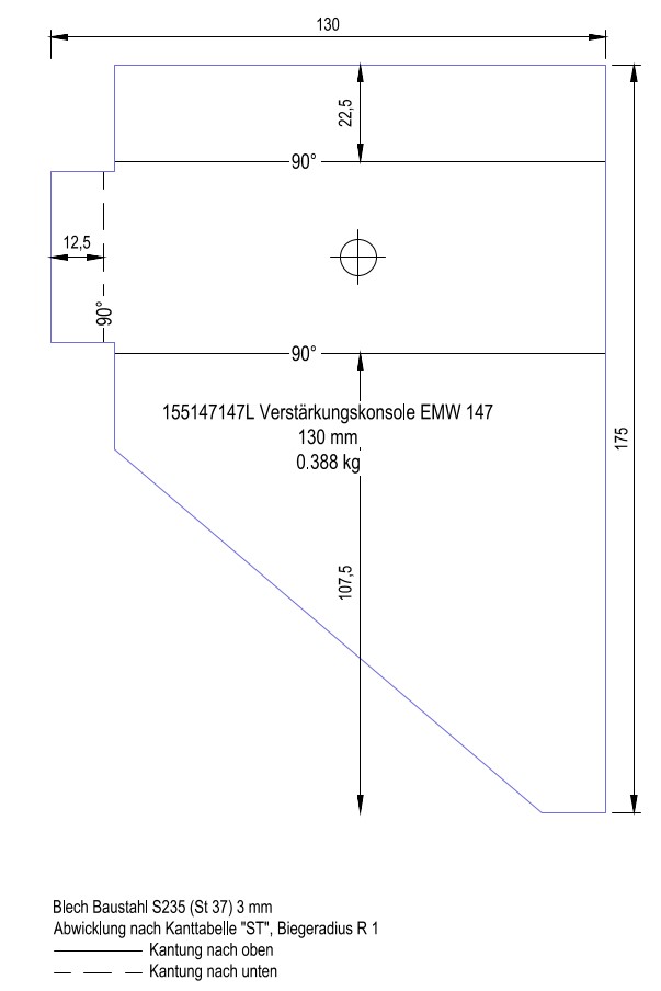 Bild von Verstärkungskonsole EMW 147, VE = 40 Stk